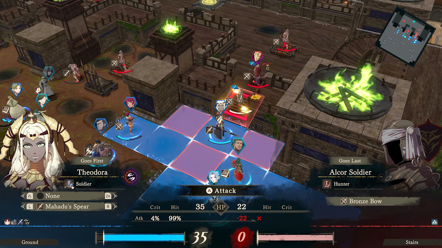 Fire Emblem Fortunes Weave image 2 écran partagé